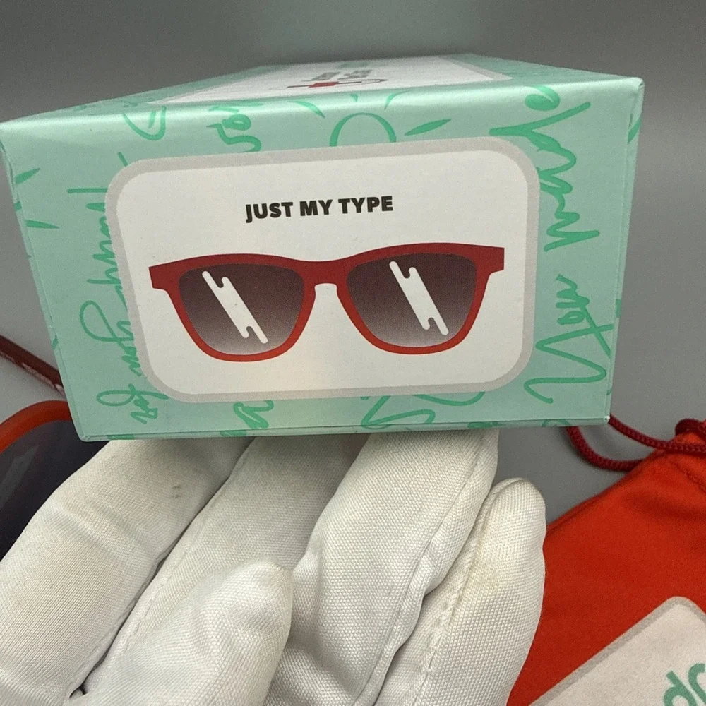 American Red Cross Red Goodr Sunglasses Donor Edition Just My Type Complete Set